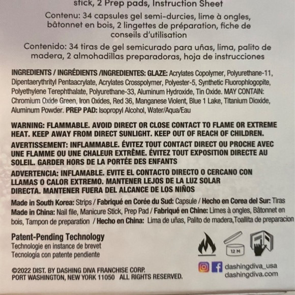 Lot of Dashing Diva Glaze Semi-cured Gel Nail Strips Bells Glitter Silver French - Picture 14 of 16